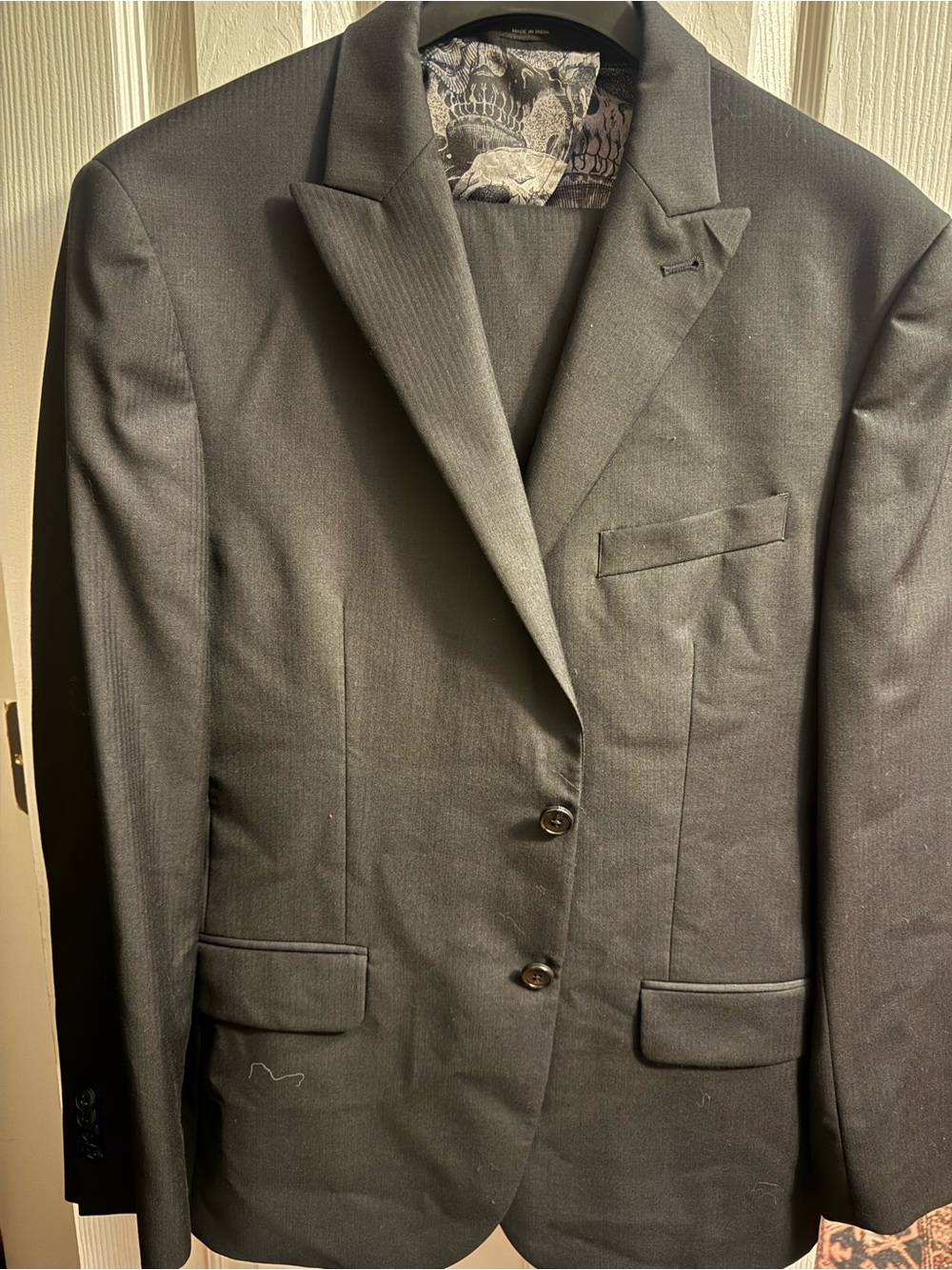 Joseph Abboud Black Herringbone Custom